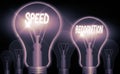 Word writing text Speed Recognition. Business concept for interdisciplinary subfield of computational linguistics.