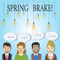 Word writing text Spring Brake. Business concept for Easter week School vacation for students Party Relax Leisure.