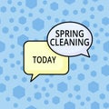 Word writing text Spring Cleaning. Business concept for practice of thoroughly cleaning house in the springtime Pair of