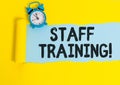 Word writing text Staff Training. Business concept for learn specific knowledge improve perforanalysisce in current roles Royalty Free Stock Photo