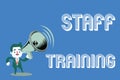 Word writing text Staff Training. Business concept for A program that helps employees to learn specific knowledge