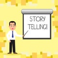 Word writing text Story Telling. Business concept for Tell or write short Stories Share Personal Experiences.