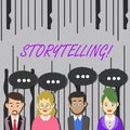 Word writing text Storytelling. Business concept for Tell short Stories Personal Experiences