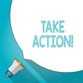 Word writing text Take Action. Business concept for do something official or concerted to achieve aim with problem Huge