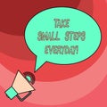 Word writing text Take Small Steps Everyday. Business concept for Step by step you can reach all your goals Blank Oval