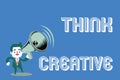 Word writing text Think Creative. Business concept for The ability to perceive patterns that are not obvious Royalty Free Stock Photo