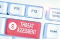 Word writing text Threat Assessment. Business concept for determining the seriousness of a potential threat