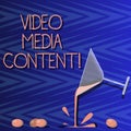 Word writing text Video Media Content. Business concept for images and audio used to communicate brand message Cocktail