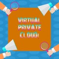 Word writing text Virtual Private Cloud. Business concept for configurable pool of shared computing resources Hu Royalty Free Stock Photo