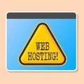 Word writing text Web Hosting. Business concept for Server service that allows somebody to make website accessible. Royalty Free Stock Photo