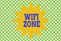 Word writing text Wifi Zone. Business concept for provide wireless highspeed Internet and network connections Seamless