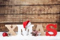Word Xmas with christmas ornaments Royalty Free Stock Photo