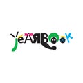 word of Yearbook design for year book cover logo Vector background illustrations