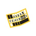 word of Yearbook design for year book cover logo Vector background illustrations