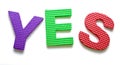 Word YES Royalty Free Stock Photo