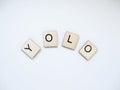 YOLO Wooden Letters