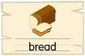 Wordcard template for word bread