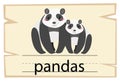 Wordcard template for word pandas