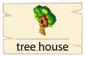 Wordcard for word tree house