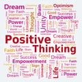 Word Cloud - Positive Thinking Royalty Free Stock Photo