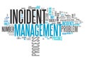 Wordcloud Incident Management Royalty Free Stock Photo