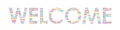 WELCOME colorful word cloud filled with translations Royalty Free Stock Photo