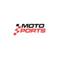 Wordmark motosport logo, with race style letter S for sports vector icon