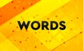 Words abstract digital banner yellow background Royalty Free Stock Photo
