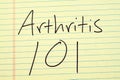 Arthritis 101 On A Yellow Legal Pad Royalty Free Stock Photo