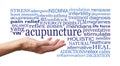 Words associated with Acupuncture on white background