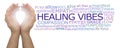 Words Associated with Healing Vibes Word Cloud on white background Royalty Free Stock Photo