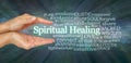 Words associated with Spiritual Healing Word Tag Cloud Royalty Free Stock Photo