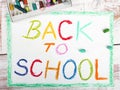 Words BACK TO SCHOOL Royalty Free Stock Photo
