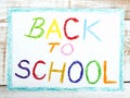 Words BACK TO SCHOOL Royalty Free Stock Photo