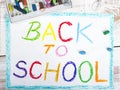 Words BACK TO SCHOOL Royalty Free Stock Photo