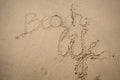 The words beach life written in the sand Royalty Free Stock Photo