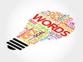 Words bulb word cloud Royalty Free Stock Photo
