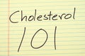 Cholesterol 101 On A Yellow Legal Pad Royalty Free Stock Photo