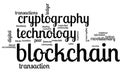 Words cloud with Blockchain Royalty Free Stock Photo