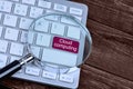 The words Cloud computing on keyboard button Royalty Free Stock Photo