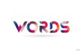 words colored rainbow word text suitable for logo design