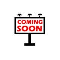 The words Coming Soon on a large outdoor billboard icon Royalty Free Stock Photo