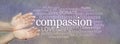 Words of Compassion Word Cloud banner Royalty Free Stock Photo