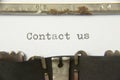 Typewriter contact us