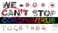Poster - We can stop coronavirus together, vector EPS10