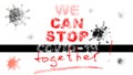 Poster - We can stop covid-19 together, vector EPS10