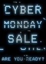 Glitch cybermonday dots sale ready Royalty Free Stock Photo