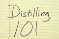 Distilling 101 On A Yellow Legal Pad Royalty Free Stock Photo