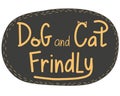 Words dog and cat friendly doodle