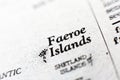 The words Faeroe Islands in the dictionary Royalty Free Stock Photo